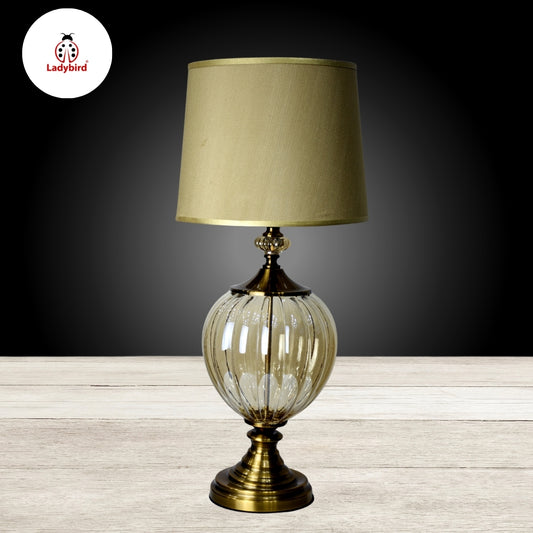 Golden Glow Table Lamp Pair